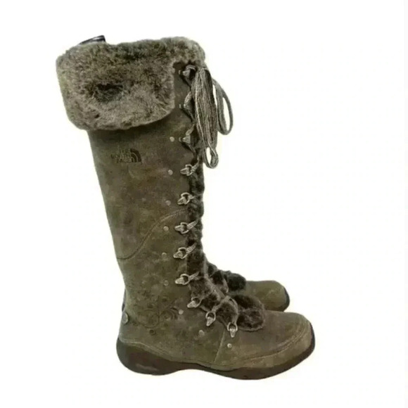 The North Face Adrianne IV Knee High Water Resistant Leather Boots Size 5 - Picture 6 of 9